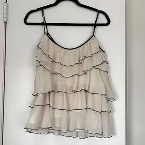 Zara Tiered Ruffle Sleeveless Top